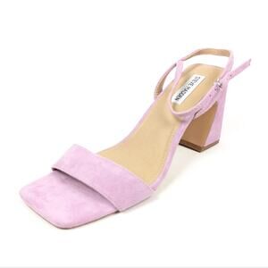 Steve Madden A Buzz Lilac Suede Block Heel Sandals Size 9.5